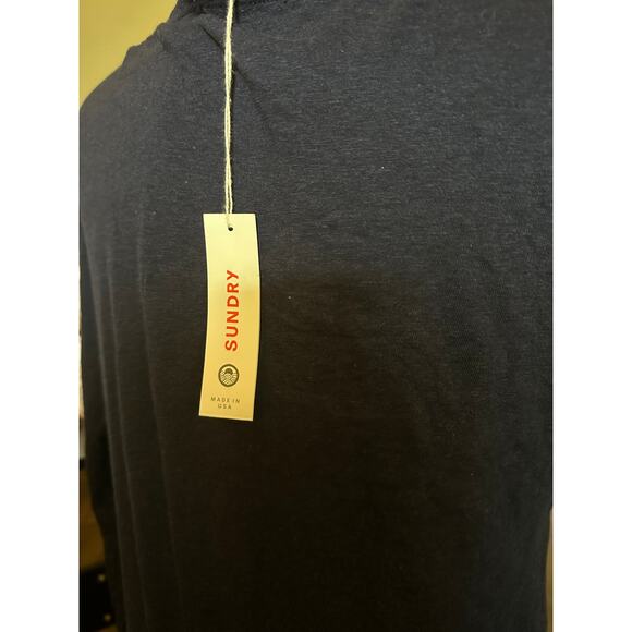 Sundry Navy Blue Long Sleeve Lightweight Dress With Pockets, Size Medium, NWT - Picture 5 of 6